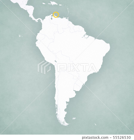 Map of South America - Curacao 55526530