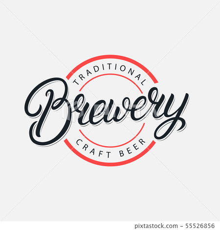Brewery hand written lettering logo - Stock Illustration [55526856] - PIXTA