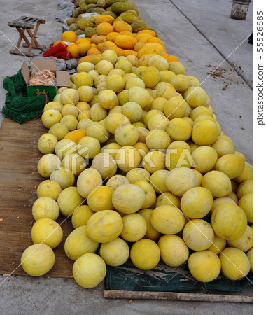 Silk Road Fruit Melon, Zhengzhou, Gansu Province, China Silk Road Fruit Melon, Zhengzhou, Gansu Province, China 55526885