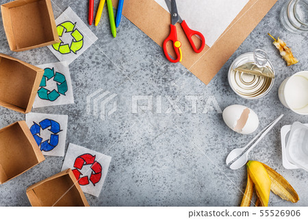 Recycling game for kids with containers for plastic paper compost and metal copyscape 55526906