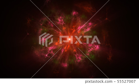 Colorful shock wave consisting particles. VFX elements, Graphic Elements. Light beam, shine through 55527007