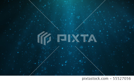 Abstract particles background of shining, sparkling blue particles. Beautiful blue floating dust Abstract particles background of shining, sparkling blue particles. Beautiful blue floating dust 55527056