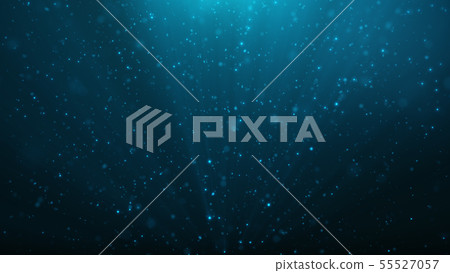 Abstract particles background of shining, sparkling blue particles. Beautiful blue floating dust Abstract particles background of shining, sparkling blue particles. Beautiful blue floating dust 55527057