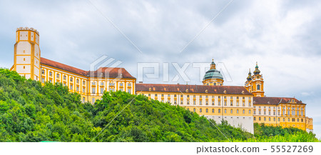 Melk Abbey, German: Stift Melk. Benedictine abbey above the town of Melk in Lower Austria, Austria 55527269