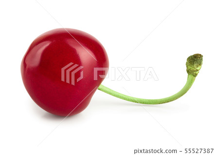 Sweet red cherries isolated on white background macro Sweet red cherries isolated on white background macro 55527387
