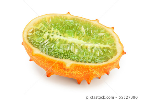 Kiwano or horned melon isolated on white background 55527390