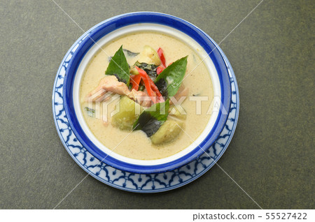 Thai food green curry 55527422