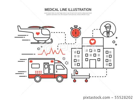 Medical Line Illustration 55528202
