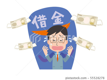 Debt loan money men worries Debt loan money men worries 55528278