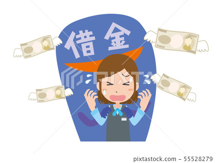 Debt loan money women worries 55528279