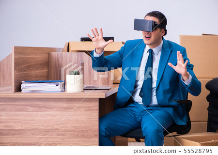 Young handsome businessman being fired from his work 55528795