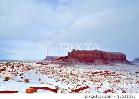 Snowy landscape Monument Valley Snowy landscape Monument Valley 55531555