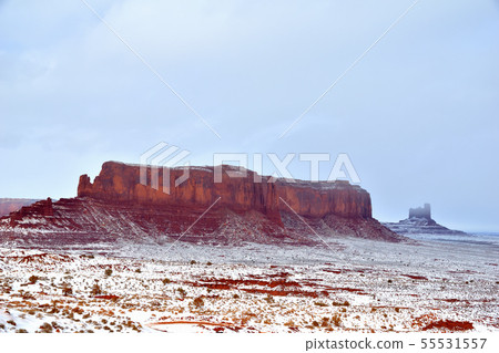 Snowy landscape Monument Valley Snowy landscape Monument Valley 55531557