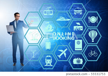 Concept of online booking for trip 55531753