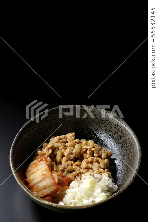 Natto kimchi chopped rice cake 55532145