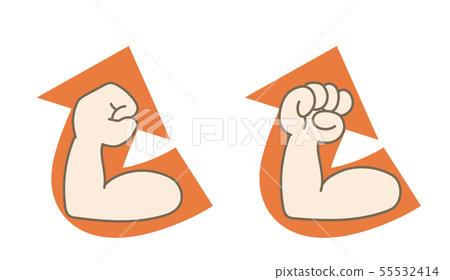膽量姿勢向上箭頭 55532414