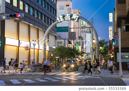 Nagoya City Naka Ward Sakae Hirokoji Shikama Town intersection Shikama Town Street Sumiyoshi Town Shopping District Symbol Arch 55533389