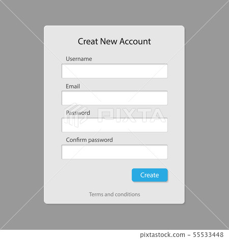 Registration form page template Registration form page template 55533448