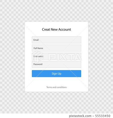 Registration form page template Registration form page template 55533450