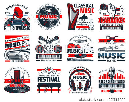 Music instruments, recording studio microphones 55533621
