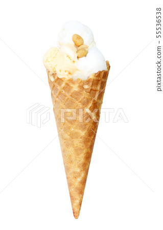 Ice Cream in a waffles isolated on white 55536538
