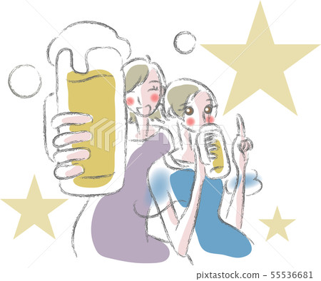 一個喝啤酒的女人 55536681