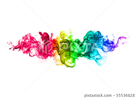 Abstract colorful flame patterns on white 55536828