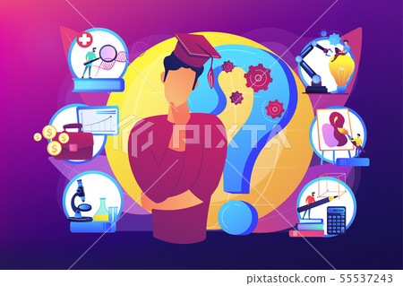 College choice concept vector illustration College choice concept vector illustration 55537243