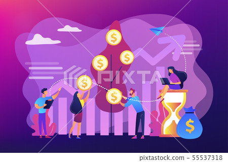 Portfolio income concept vector illustration. Portfolio income concept vector illustration. 55537318