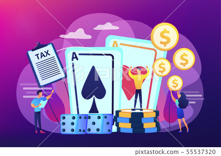 Gambling income concept vector illustration. 55537320