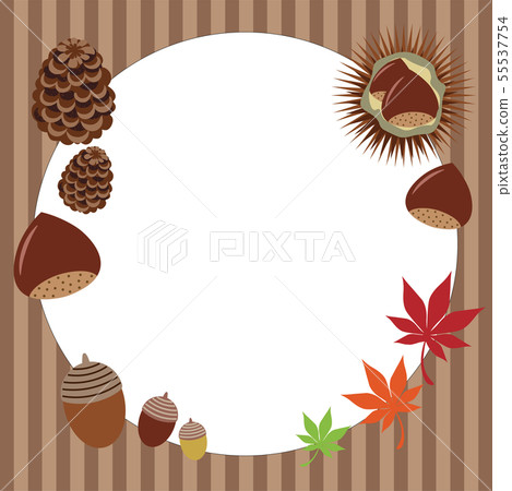 Autumn illustration material frame vector 55537754