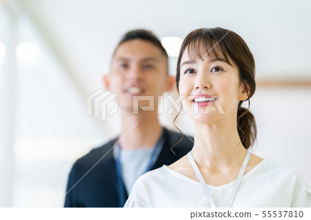 Business image Male employee Female employee Business image Male employee Female employee 55537810