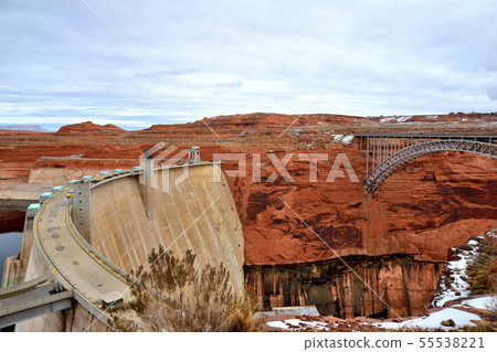 Lake Powell Glen Canyon Dam and Iron Bridge Lake Powell Glen Canyon Dam and Iron Bridge 55538221