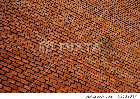 red tiled bricks background texture 55538987