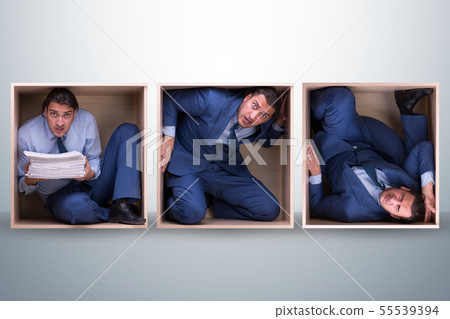 Employee working in tight space 55539394