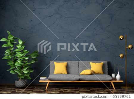 Interior of living room with sofa 3d rendering 55539761