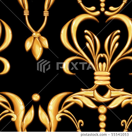 Seamless baroque pattern 20 55541053