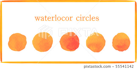 水彩插圖_watercolor_ _圓_circle__orange_橙色 55541142