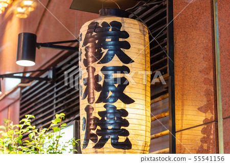 Teppanyaki lanterns_Nakasu scenery, alleys and lanterns (Fukuoka Prefecture Hakata-ku, entertainment district Nakasu) 55541156