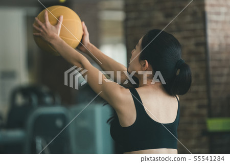 gym, gymnasium, female 55541284