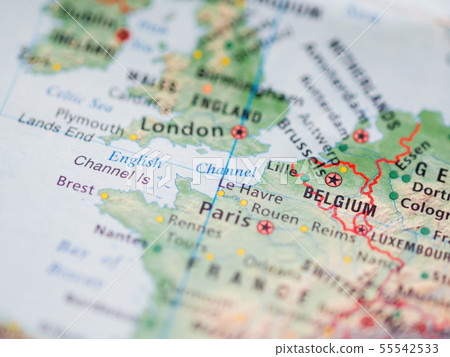 World map with focus on Kingdom of Belgium  55542533