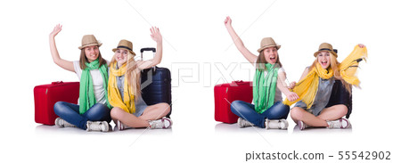 Pair of young students travelling 55542902