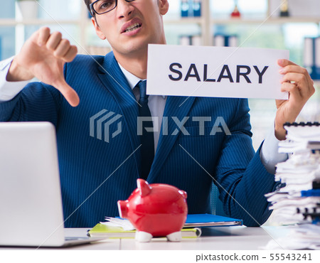 Businessman in salary increase concept Businessman in salary increase concept 55543241