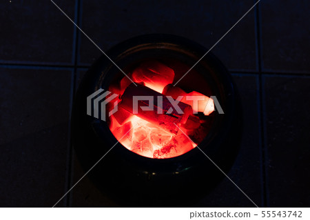 柴火和備長炭火烤肉，烤雞肉，烤肉 55543742