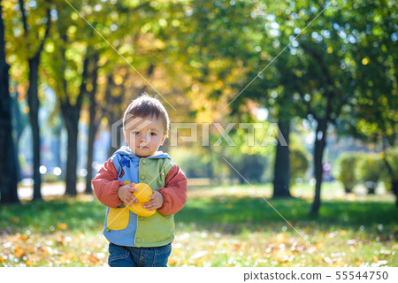 Emotional portrait of a happy and cheerful little 55544750