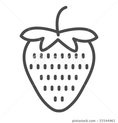 Strawberry icon line art vector icon for apps... - Stock Illustration ...