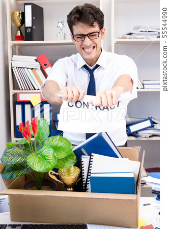 Employee being fired from work made redundant 55544990