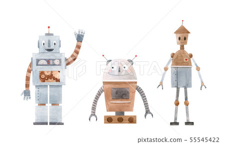 Watercolor robot set Watercolor robot set 55545422