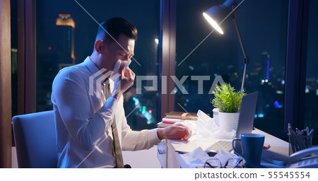 sick businessman work overtime sick businessman work overtime 55545554