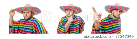 Funny mexican isolated on white 55547349